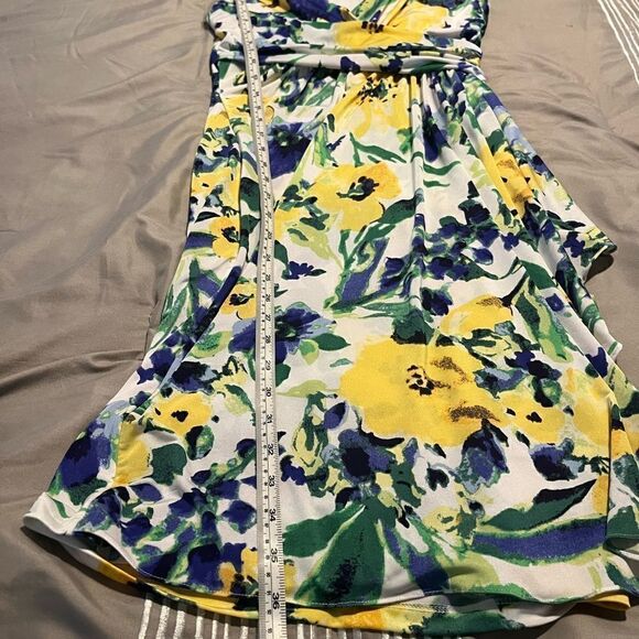 Ralph Lauren Floral Faux Wrap Cascade Dress - Picture 12 of 14